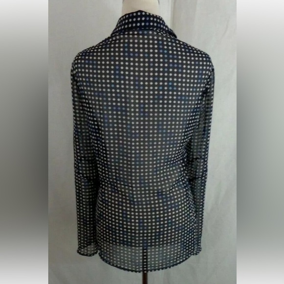 VENEZIA JEANS WOMEN'S SHIRT SIZE 22/24,POLKA DOTS,SHEER,BELL SLEEVE. - Picture 3 of 4